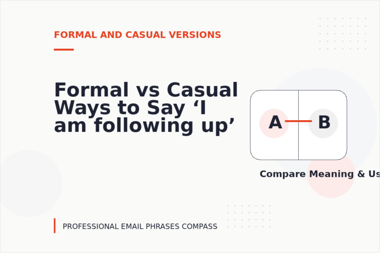 Formal vs Casual Ways to Say ‘I am following up’ Formal vs Casual Ways to Say ‘I am following up’